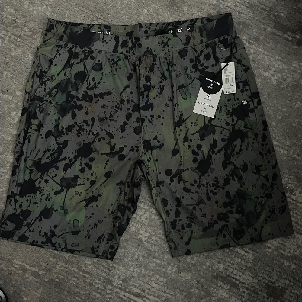 Kenneth Cole New Camouflage Athletic Shorts